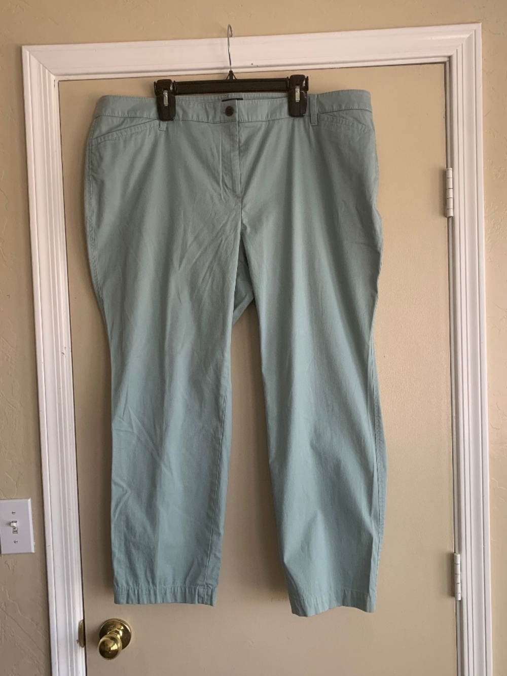 Talbots Chino Mint Green Pants Stretch Cotton City Career Casual Classic 20WP